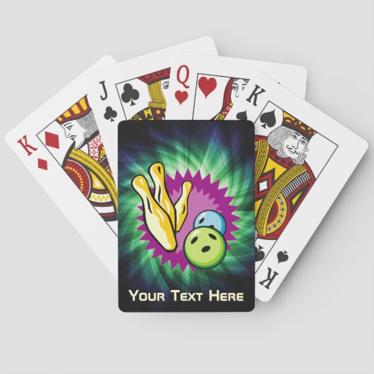 Green Bowling Ball; Pins Speelkaarten (Achterkant)