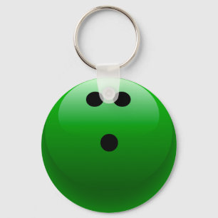 Green Bowling Ball Sleutelhanger