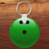 Green Bowling Ball Sleutelhanger (Voorkant)