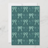 Green Bows Photo Graduation Announcement Kaart (Achterkant)