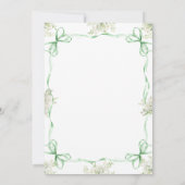 Green Bows Ribbons & Greenery Lijst Baby shower Kaart (Achterkant)