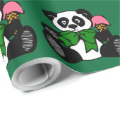 Green Bowtie Panda Cadeaupapier (Rol Hoek)