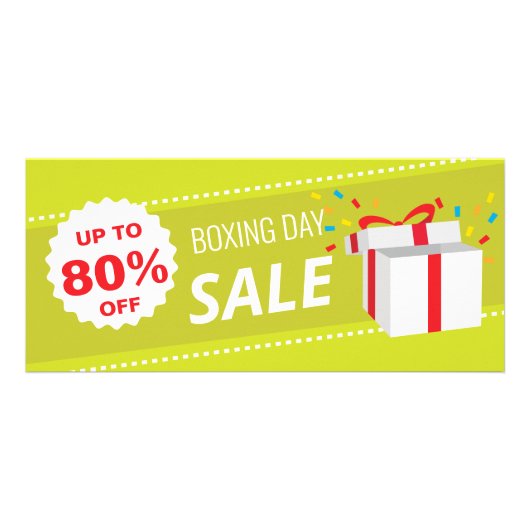 Green Boxing Day Kaart met exclusieve cadeaubon (Voorkant)