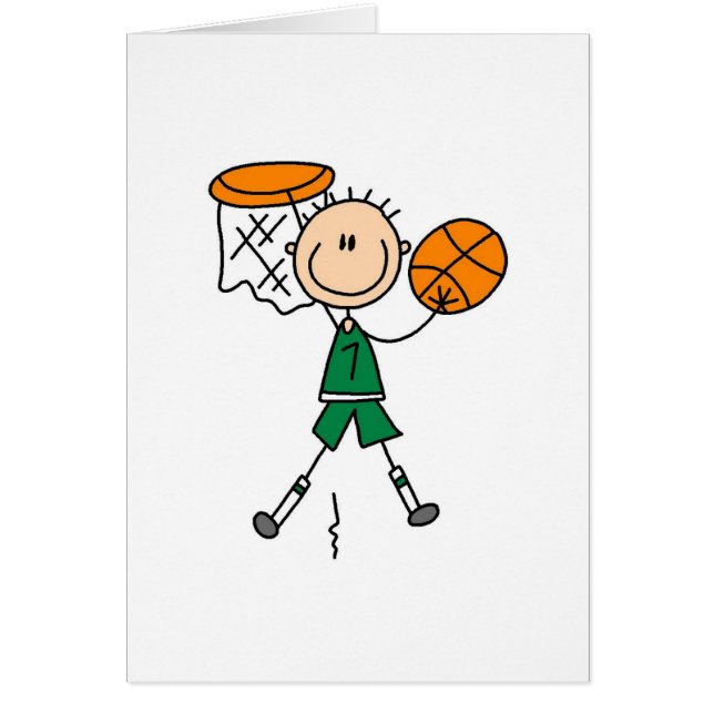 Green Boy Basketball Player t-shirts en Gifts (Voorkant)