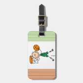 Green Boy Basketball Player t-shirts en Gifts Bagagelabel (Voorkant verticaal)