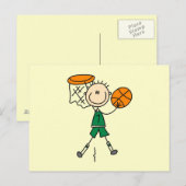 Green Boy Basketball Player t-shirts en Gifts Briefkaart (Voorkant / Achterkant)