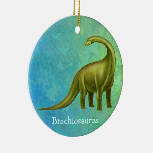 Green Brachiosaurus Dinosaur Ornament (Rechts)