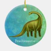 Green Brachiosaurus Dinosaur Ornament (Achterkant)