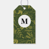 Green Bramble | Festive Botanical Monogram Cadeaulabel (Voorkant)