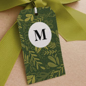 Green Bramble | Festive Botanical Monogram Cadeaulabel