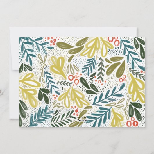 Green Bramble | Festive Botanical Photo Feestdagenkaart (Achterkant)