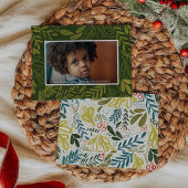 Green Bramble | Festive Botanical Photo Feestdagenkaart