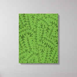 Green Branch Pattern (Oerwoud Art) (William Morris Canvas Afdruk