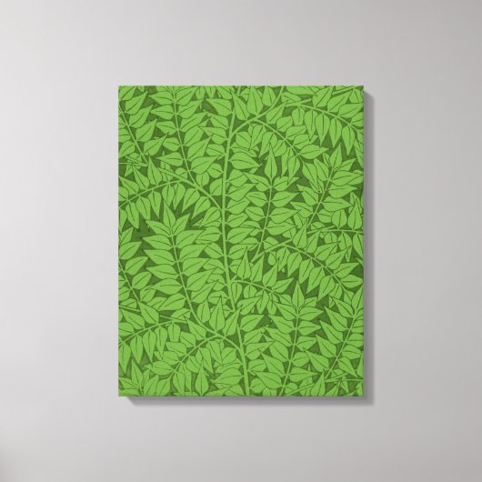 Green Branch Pattern (Oerwoud Art) (William Morris Canvas Afdruk (Voorkant)