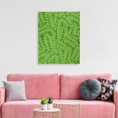 Green Branch Pattern (Oerwoud Art) (William Morris Canvas Afdruk (Insitu (Woonkamer))
