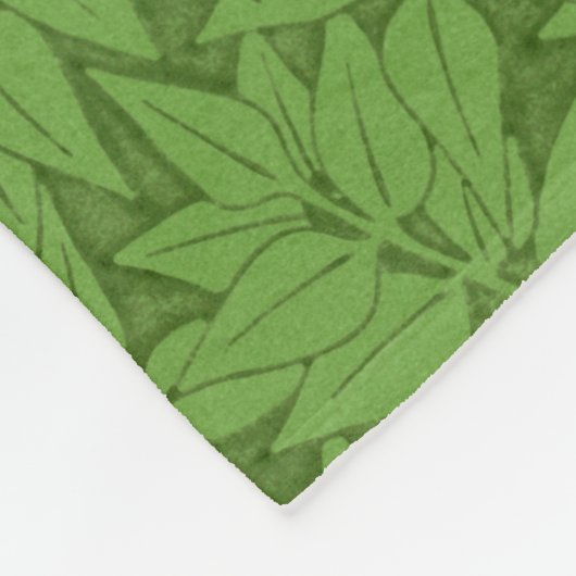 Green Branch Pattern (Oerwoud Art) (William Morris Fleece Deken (Hoek)