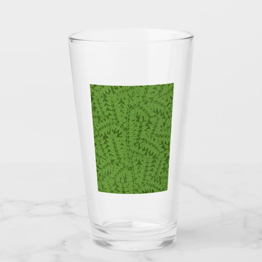 Green Branch Pattern (Oerwoud Art) (William Morris Glas (Voorkant)