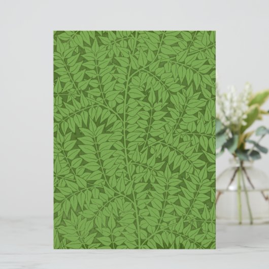 Green Branch Pattern (Oerwoud Art) (William Morris Kaart (Staand voorkant)
