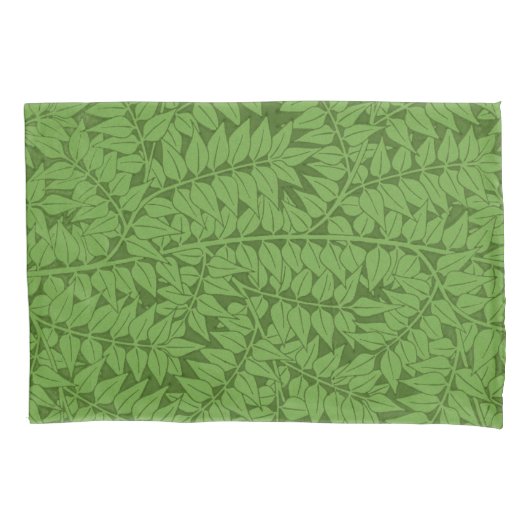 Green Branch Pattern (Oerwoud Art) (William Morris Kussensloop (Voorkant-Links)
