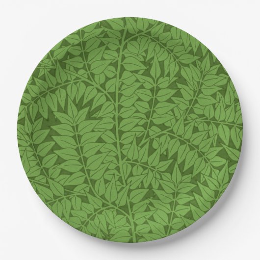 Green Branch Pattern (Oerwoud Art) (William Morris Papieren Bordje (Voorkant)