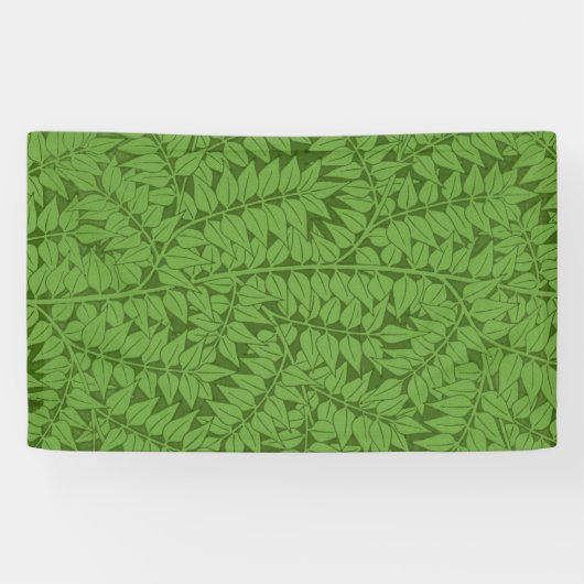 Green Branch Pattern (Oerwoud Art) (William Morris Spandoek (Horizontaal)