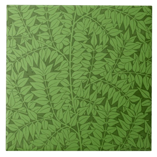 Green Branch Pattern (Oerwoud Art) (William Morris Tegeltje (Voorkant)