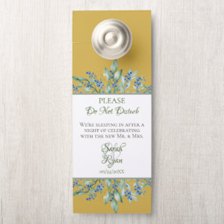 Green Branch Wedding Suite Favor - Door Hanger