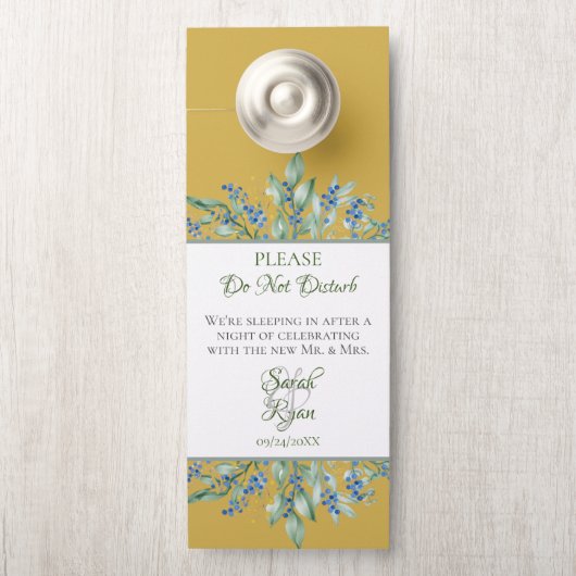 Green Branch Wedding Suite Favor - Door Hanger (Op knop)