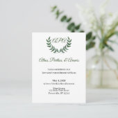 Green Branches Invitation Briefkaart (Staand voorkant)