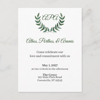 Green Branches Invitation Briefkaart