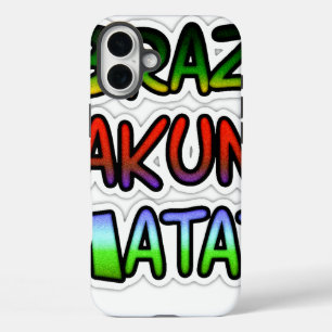 Green Brazil Hakuna Matata Gifts iPhone 16 Plus Hoesje