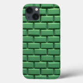 Green Brick Pattern iPhone Case Cool Design (Achterkant)