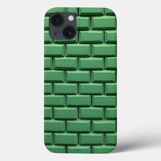 Green Brick Pattern iPhone Case Cool Design (Achterkant)