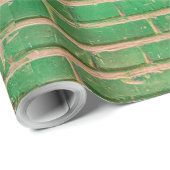 Green Brick Wall Cadeaupapier (Rol Hoek)