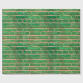 Green Brick Wall Cadeaupapier (Vlak)