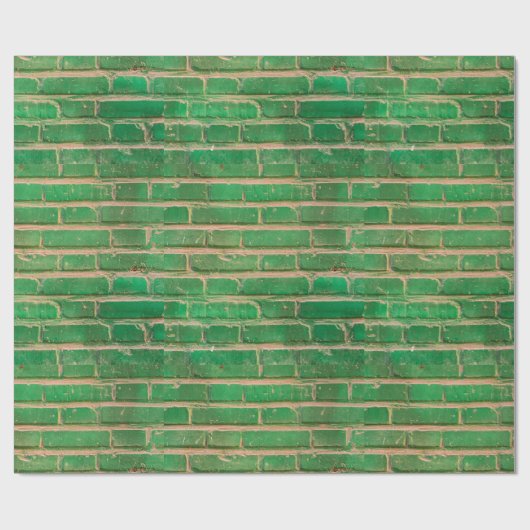 Green Brick Wall Cadeaupapier (Vlak)