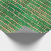 Green Brick Wall Cadeaupapier (Hoek)