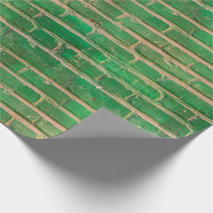 Green Brick Wall Cadeaupapier