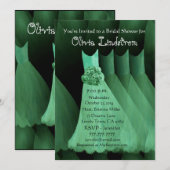 GREEN Bridesmaid Dresses Bridal Shower Invitation Kaart (Voorkant / Achterkant)