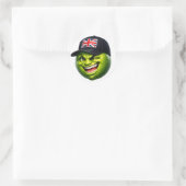 Green British Union Jack Fun stick Ronde Sticker (Tas)