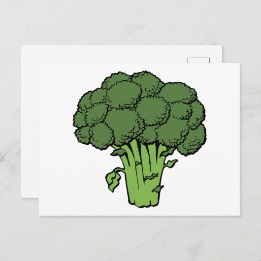 Green Broccoli Briefkaart (Voorkant / Achterkant)