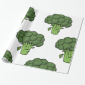 Green Broccoli Cadeaupapier (Uitgerold)