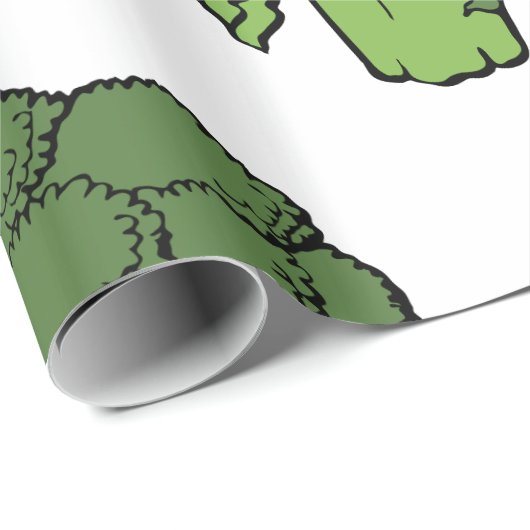 Green Broccoli Cadeaupapier (Rol Hoek)
