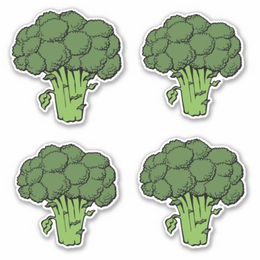 Green Broccoli Sticker (Voorkant)