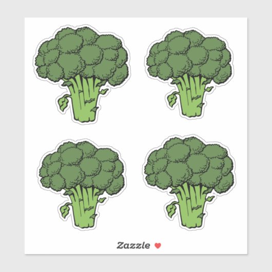 Green Broccoli Sticker (Vel)