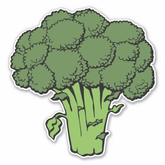 Green Broccoli Sticker (Voorkant)