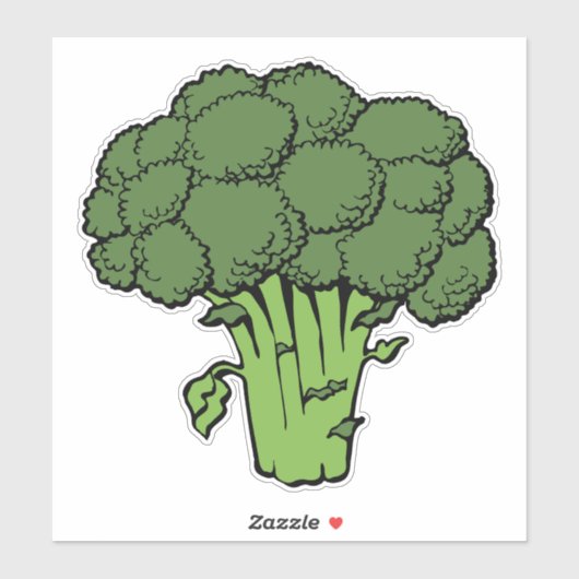 Green Broccoli Sticker (Vel)