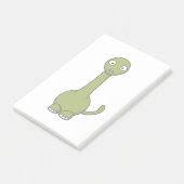 Green Brontosaurus Cartoon Post-it® Notes (Schuin)