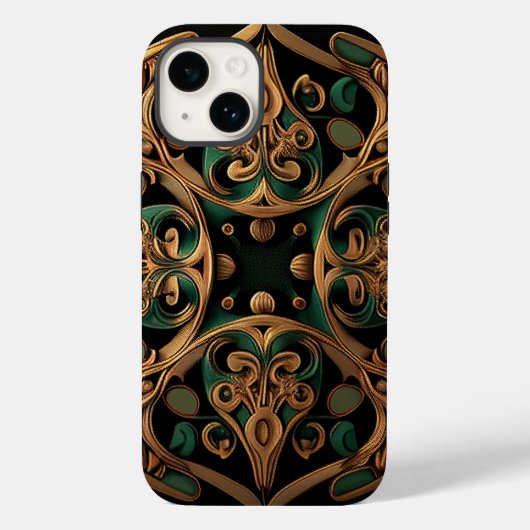 Green Bronze Ornamental Pset Decoration Case-Mate iPhone Case (Achterkant)