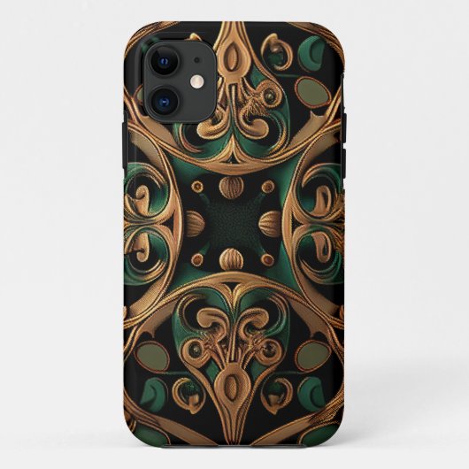 Green Bronze Ornamental Pset Decoration Case-Mate iPhone Case (Achterkant)